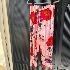 Soma Vibrant Pink and Red Floral Pants